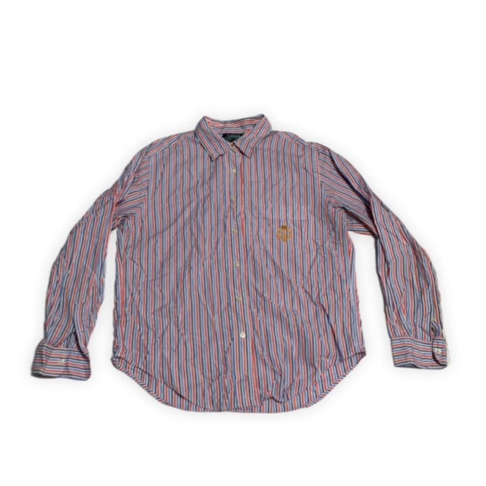 Lauren Ralph Lauren Women’s Shirt Button Down Striped 12P Crest